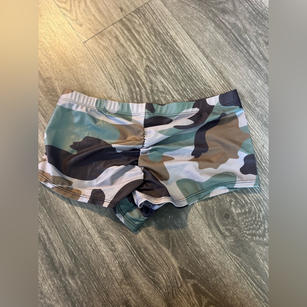 Camouflage High-Waisted Shorts